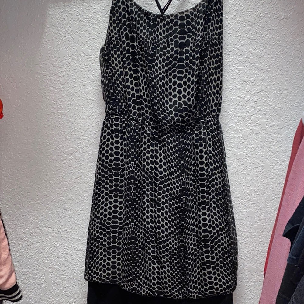 black snake skin dress